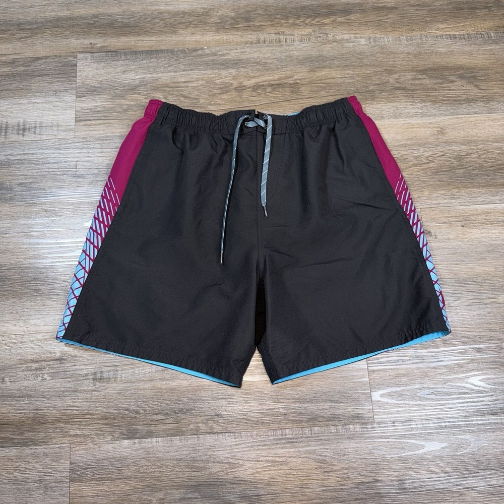 Nike Solid Diverge 9" Swim Trunks Shorts Mens Large Distinctive Patterned Side